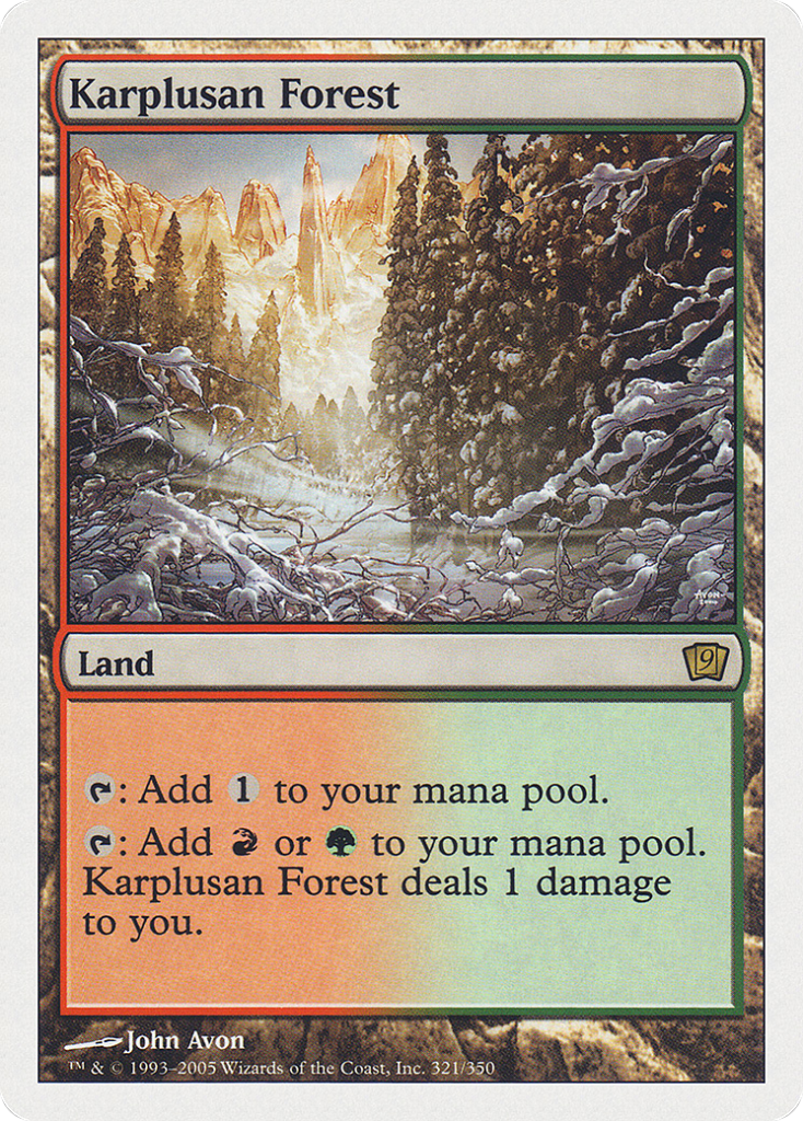 Carta Magic: The Gathering - Karplusan Forest - Rare, Del Set Ice