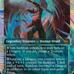 Sarkhan, Dragon Ascendant (Ghostfire Showcase Halo FOIL)